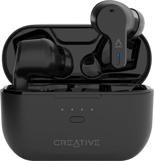 Creative Zen Air Pro In-ear Bluetooth Handsfree Ακουστικά με Αντοχή στον Ιδρώτα και Θήκη Φόρτισης Μαύρα