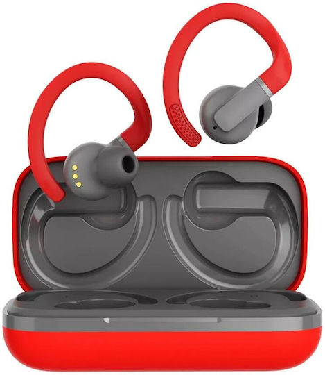 Canyon OnRun 11 Sport In-ear Bluetooth Handsfree Earphones with Sweat Resistance and Charging Case Red