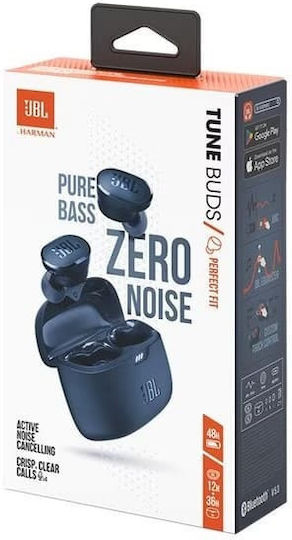 JBL Tune Buds Bluetooth Handsfree Ακουστικά με Αντοχή στον Ιδρώτα και Θήκη Φόρτισης Μπλε