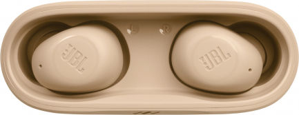 JBL Wave Buds Bluetooth Handsfree Earphones with Sweat Resistance and Charging Case Beige
