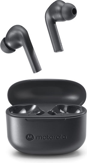 Motorola Moto Buds 065 Bluetooth Handsfree Ακουστικά με Αντοχή στον Ιδρώτα και Θήκη Φόρτισης Moonless Night