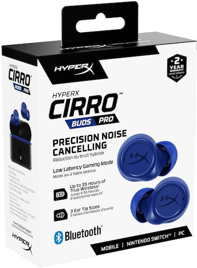 HyperX Cirro In-ear Bluetooth Handsfree Căști cu Rezistență la Transpirație și Carcasă de Încărcare Albastru