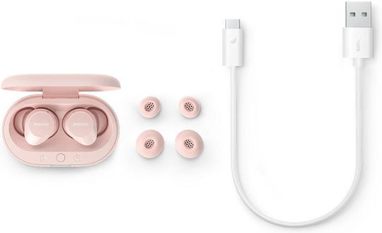Philips TAT1209 In-ear Bluetooth Handsfree Earphones with Sweat Resistance and Charging Case Pink