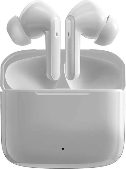 Denver TWE-61 Earbud Bluetooth Handsfree Ακουστικά με Θήκη Φόρτισης Λευκά