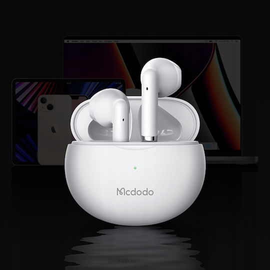 Mcdodo B01 Earbud Bluetooth хендсфри Слушалки с Кутийка за Зареждане Бял