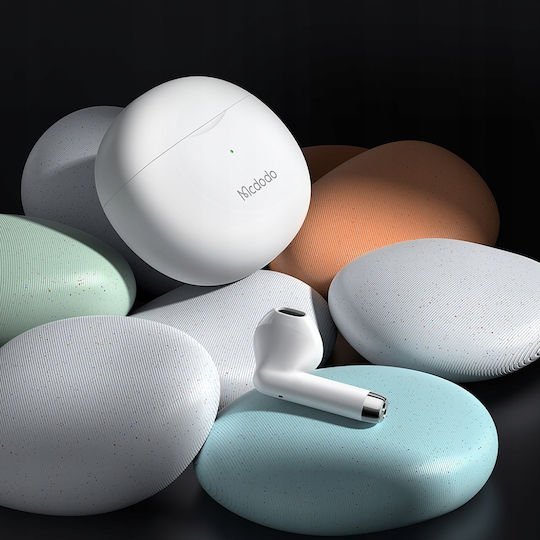 Mcdodo B01 Earbud Bluetooth хендсфри Слушалки с Кутийка за Зареждане Бял