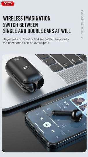 XO X6 Earbud Bluetooth Handsfree Earphones with Charging Case Black