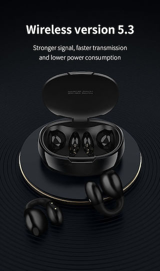 Recci Dynamic In-ear Bluetooth Handsfree Ακουστικά με Θήκη Φόρτισης Μαύρα