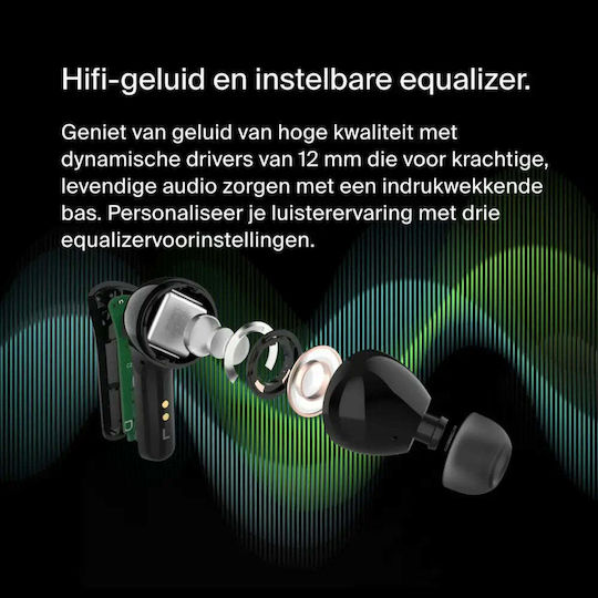 Belkin SoundForm Motion In-ear Bluetooth Handsfree Earphones with Sweat Resistance and Charging Case Black