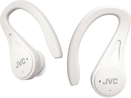 JVC HA-EC25T In-ear Bluetooth Handsfree Ακουστικά με Αντοχή στον Ιδρώτα και Θήκη Φόρτισης Λευκά