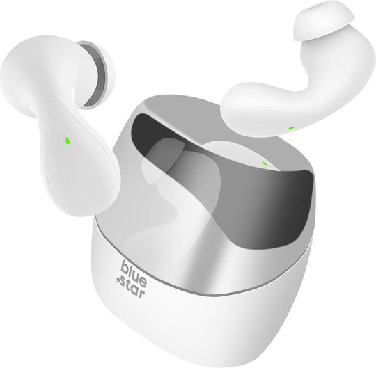 Blue Star BK92 In-ear Bluetooth Handsfree Căști cu Carcasă de Încărcare Alb