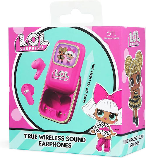 OTL LOL Surprise Slide In-ear Bluetooth Handsfree Ακουστικά με Θήκη Φόρτισης Ροζ