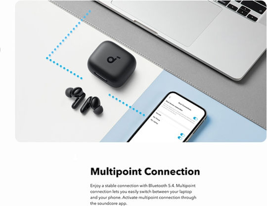 Soundcore by Anker P30i In ear Bluetooth хендсфри Слушалки с Устойчивост на Пот и Кутийка за Зареждане Розов