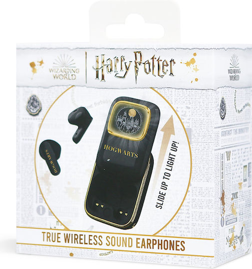 OTL Harry Potter Hogwarts Slide In-ear Bluetooth Handsfree Ακουστικά με Θήκη Φόρτισης Μαύρα