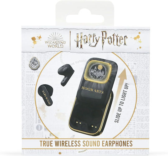 OTL Harry Potter Hogwarts Slide In-ear Bluetooth Handsfree Ακουστικά με Θήκη Φόρτισης Μαύρα