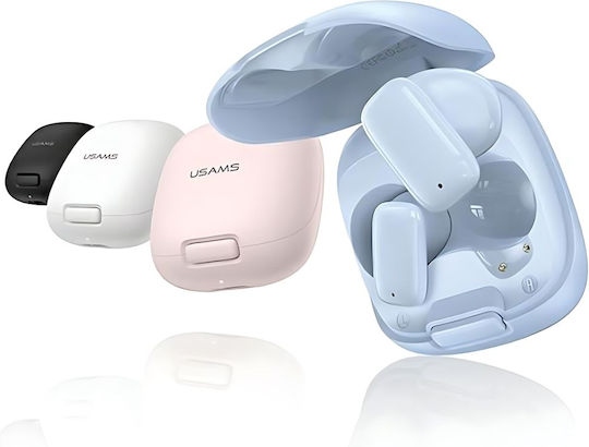 Usams ID25 Earbud Bluetooth Handsfree Ακουστικά με Θήκη Φόρτισης Μαύρα