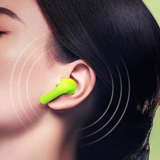 Blue Star Fi22 Earbud Bluetooth Handsfree Ακουστικά με Θήκη Φόρτισης Πράσινα