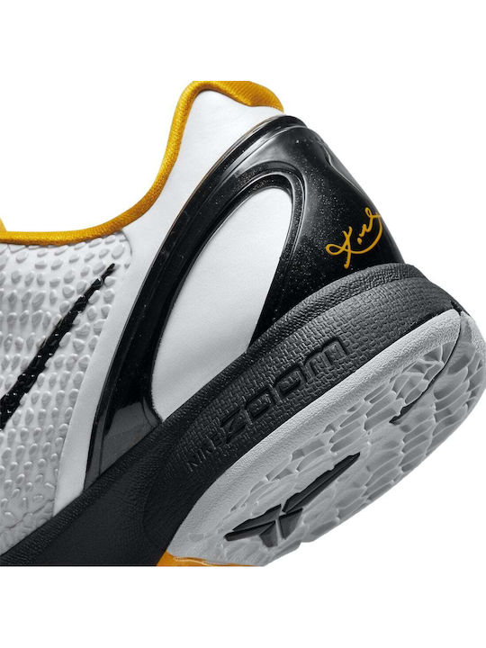 Kobe 6 Protro White Del Sol Low Basketball Shoes White Neutral Grey Del Sol Black