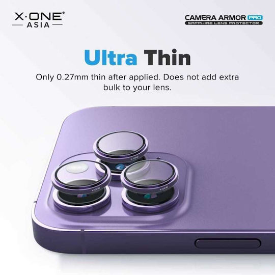 X-One Προστασία Κάμερας Tempered Glass Ασημί για το Iphone 17 Pro Max