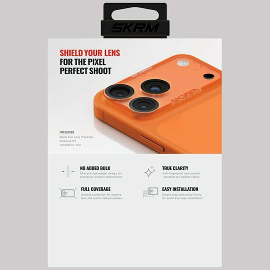 Skinarma Camera Protection Tempered Glass Orange for the iPhone 17 Pro