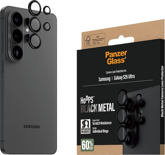PanzerGlass Hoops Mobile Camera Protector Tempered Glass Black for Samsung Galaxy S26 Ultra
