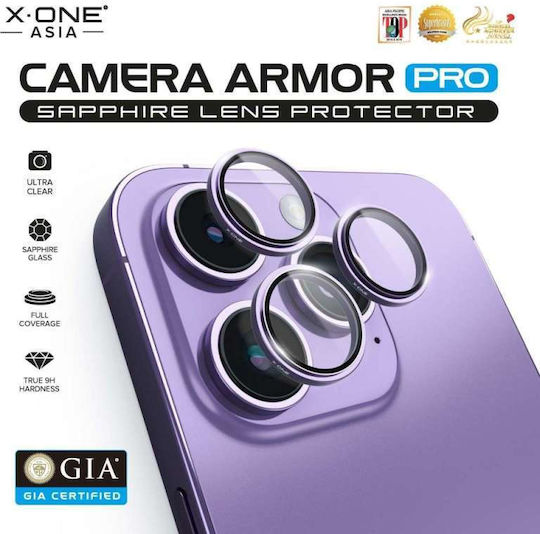 X-One Sapphire Προστασία Κάμερας Tempered Glass Ασημί για το iPhone 16 Pro, iPhone 16 Pro Max
