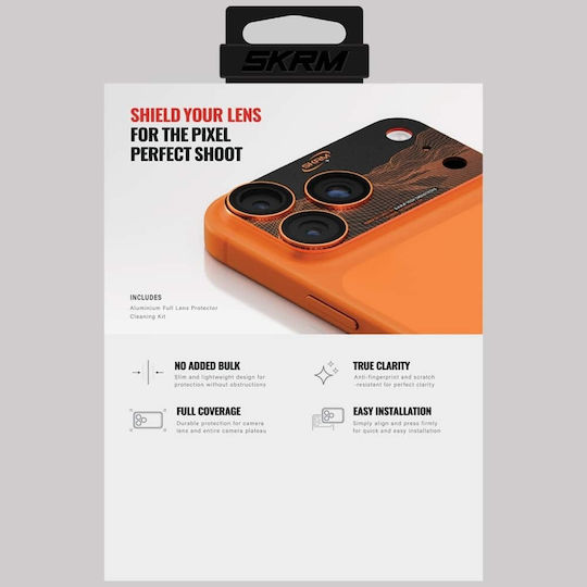 Skinarma Protecție Cameră Tempered Glass Orange pentru iPhone 17 Pro Max