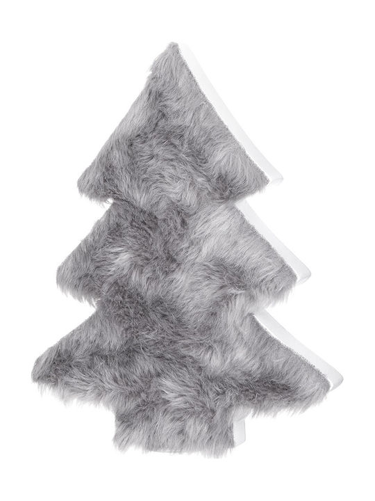 Arbore Decorativ De Crăciun Din Lemn Cu Blană 30x24.5cm