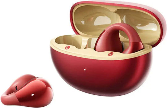 QCY Crossky C30S Open Ear Bluetooth Handsfree Earphones with Sweat Resistance and Charging Case Red