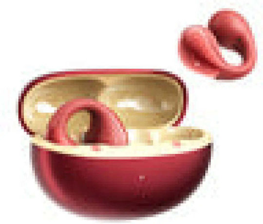 QCY Crossky C30S Open Ear Bluetooth Handsfree Earphones with Sweat Resistance and Charging Case Red