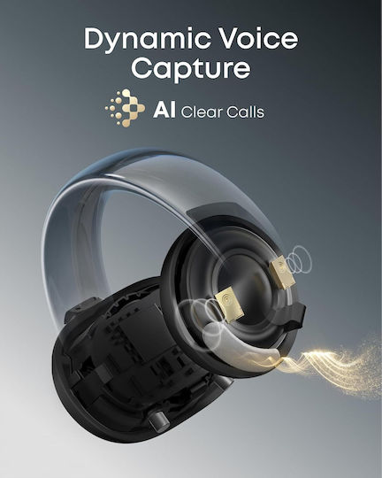 Soundcore by Anker Aeroclip Open Ear Bluetooth Handsfree Ακουστικά με Αντοχή στον Ιδρώτα και Θήκη Φόρτισης Midnight