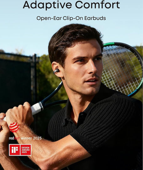 Soundcore by Anker Aeroclip Open Ear Bluetooth Handsfree Ακουστικά με Αντοχή στον Ιδρώτα και Θήκη Φόρτισης Midnight