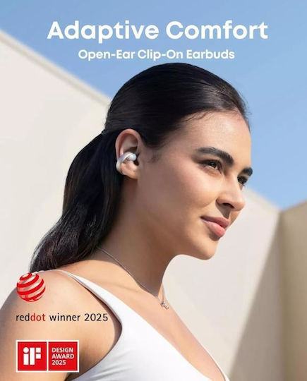 Soundcore by Anker Aeroclip Open Ear Bluetooth Handsfree Ακουστικά με Αντοχή στον Ιδρώτα και Θήκη Φόρτισης Champagne Mist