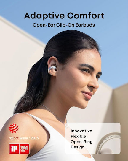 Soundcore by Anker Aeroclip Open Ear Bluetooth Handsfree Ακουστικά με Αντοχή στον Ιδρώτα και Θήκη Φόρτισης Champagne Mist