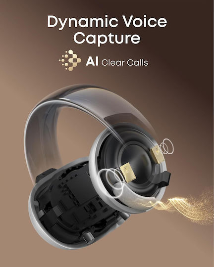 Soundcore by Anker Aeroclip Open Ear Bluetooth Handsfree Ακουστικά με Αντοχή στον Ιδρώτα και Θήκη Φόρτισης Champagne Mist