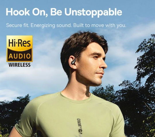 Baseus Eli Sport 2 Open Ear Bluetooth Handsfree Ακουστικά με Αντοχή στον Ιδρώτα και Θήκη Φόρτισης Μαύρα