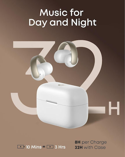 Soundcore by Anker Aeroclip Open Ear Bluetooth Handsfree Ακουστικά με Αντοχή στον Ιδρώτα και Θήκη Φόρτισης Champagne Mist
