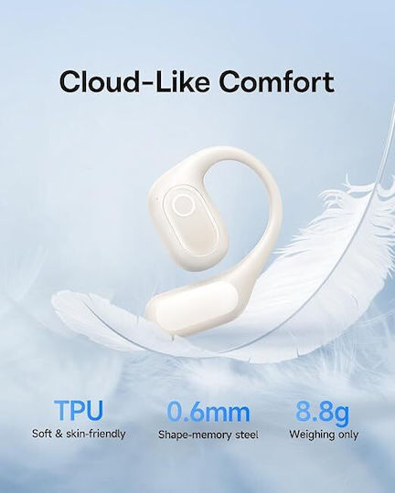 Baseus Eli 2i Fit Open Ear Bluetooth Handsfree Headphones with Sweat Resistance and Charging Case White
