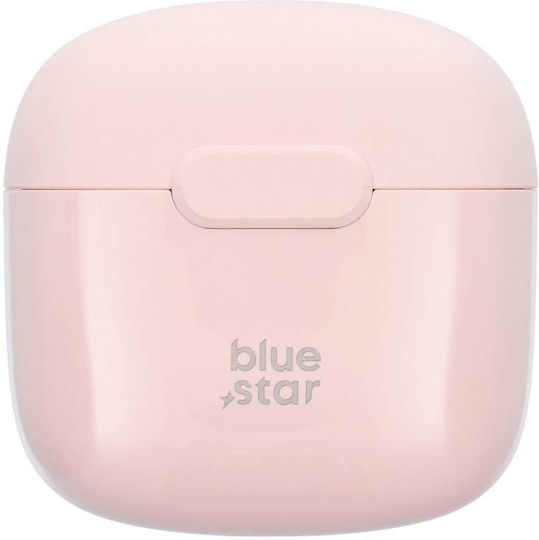 Blue Star FI7 In-ear Bluetooth Handsfree Ακουστικά με Θήκη Φόρτισης Ροζ