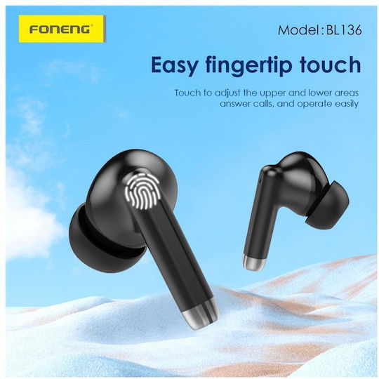 Foneng BL136 In-ear Bluetooth Handsfree Căști cu Carcasă de Încărcare Alb