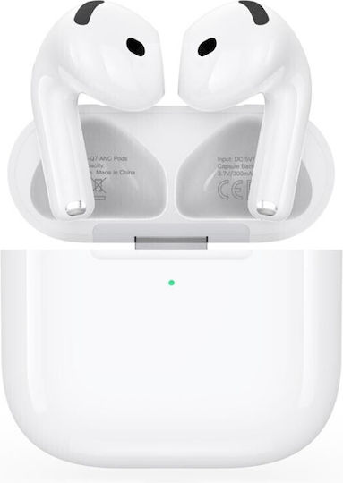 XO Q7 Earbud Bluetooth Handsfree Ακουστικά με Αντοχή στον Ιδρώτα και Θήκη Φόρτισης Λευκά