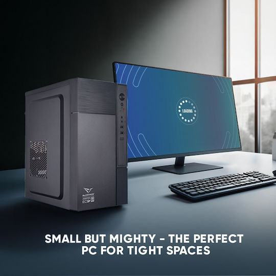 Alcatroz Azzura Millenia Eco Mini Tower Κουτί Υπολογιστή Μαύρο