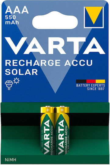 Varta Solar Rechargeable Batteries AAA Ni-MH 550mAh 1.2V 6pcs