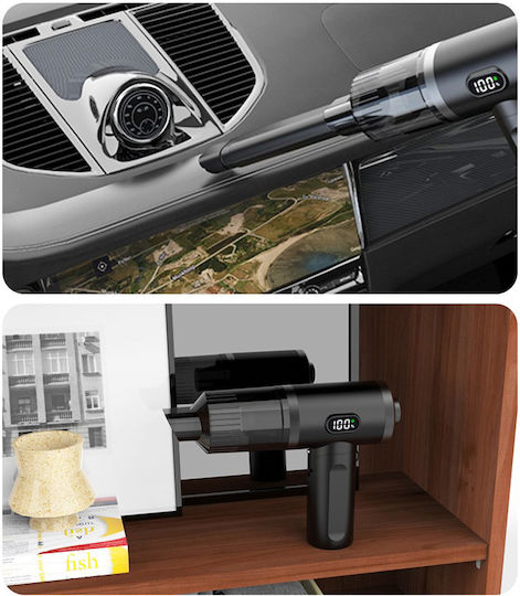 Powertech 2 1 Σκουπάκι Χειρός & Air Duster Pt-1576 50w 3600mah Μαύρο Powertech