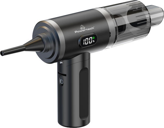 Powertech 2 1 Σκουπάκι Χειρός & Air Duster Pt-1576 50w 3600mah Μαύρο Powertech