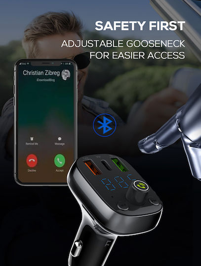 Ldnio Fm Transmitter & Φορτιστής C704q Usb-c/2x Usb 36w Bluetooth Μαύρο 5210131159965