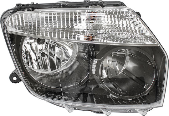 Headlight Right Black Manual Adjustment Dacia Duster 2010-2012