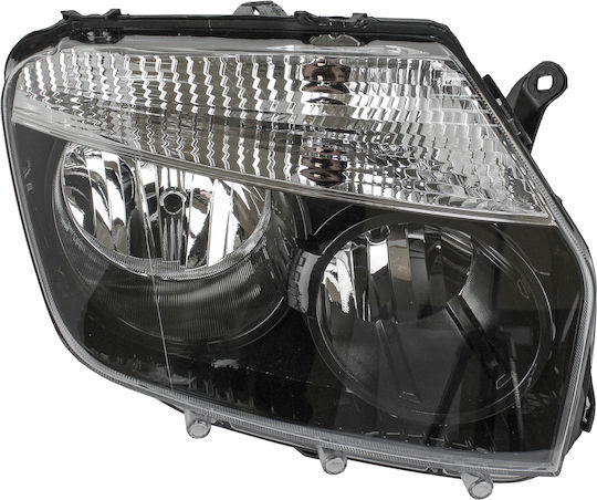 Headlight Right Black Manual Adjustment Dacia Duster 2010-2012