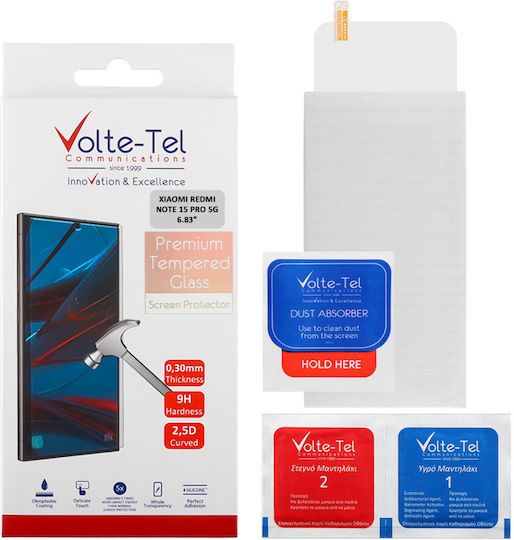 Volte-Tel 2.5D 0.3mm Full Glue Tempered Glass (Redmi Note 15 Pro 5G)