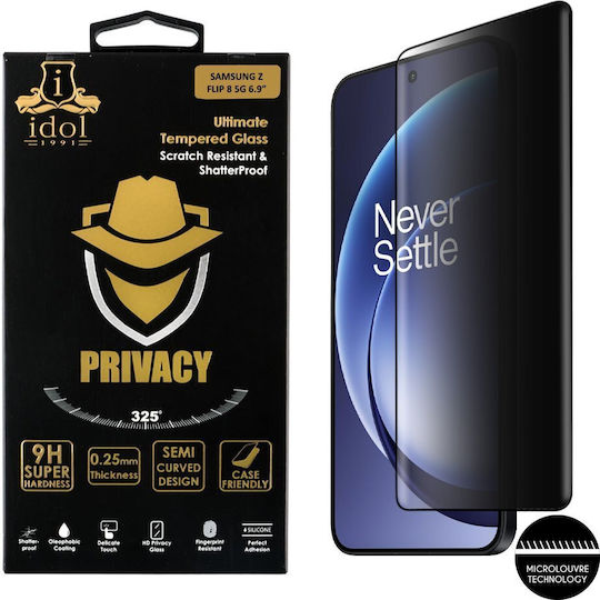 Idol 1991 Datenschutz Antispy Gehärtetes Glas Oneplus 15r 5g 6.83 Zoll 9h 0,25mm Semi Curved Voller Leim Fingerabdruck Black